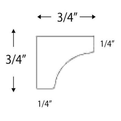 Slim White Dove Shaker - Cove Molding